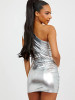 Silver Metallic One Shoulder Dress