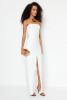 White Evening Strapless Dress