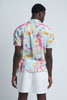 Pink Short Sleeve Shirt Abstract Summer Print