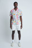 Pink Short Sleeve Shirt Abstract Summer Print
