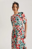 Half Sleeve Floral Smock Dress