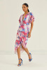 Floral Angel Sleeve Midi Dress