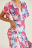 Floral Angel Sleeve Midi Dress