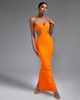 Orange Cut Out Maxi Bodycon