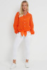 Crinkle Cotton Front Knot Shirt