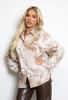 Camel Marble Print Blouse