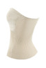Beige Ribbed Twist Front Bandeau Crop Top