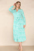 Damask Print Midaxi Dress