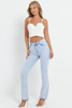 Faux Leather Cupped Crop Top