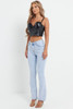 Faux Leather Cupped Crop Top
