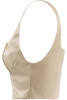 Beige Faux Leather Corset Top