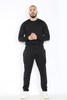 Basic Crew Neck Sweatshirt Tracksuit black