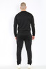 Basic Crew Neck Sweatshirt Tracksuit black