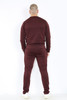Basic Crew Neck Sweatshirt Tracksuit brown