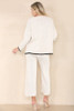 Beige Contrast Stitch Detail Cardigan Co Ord