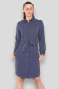 Grey Tie Waist Buttoned Mini Shirt Dress