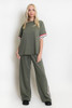Khaki T-Shirt and Trouser Set