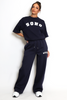 Navy Wide Leg Jogger