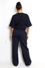 Navy Wide Leg Jogger