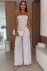 Shirred Bandeau Wide Leg Jumpsuit