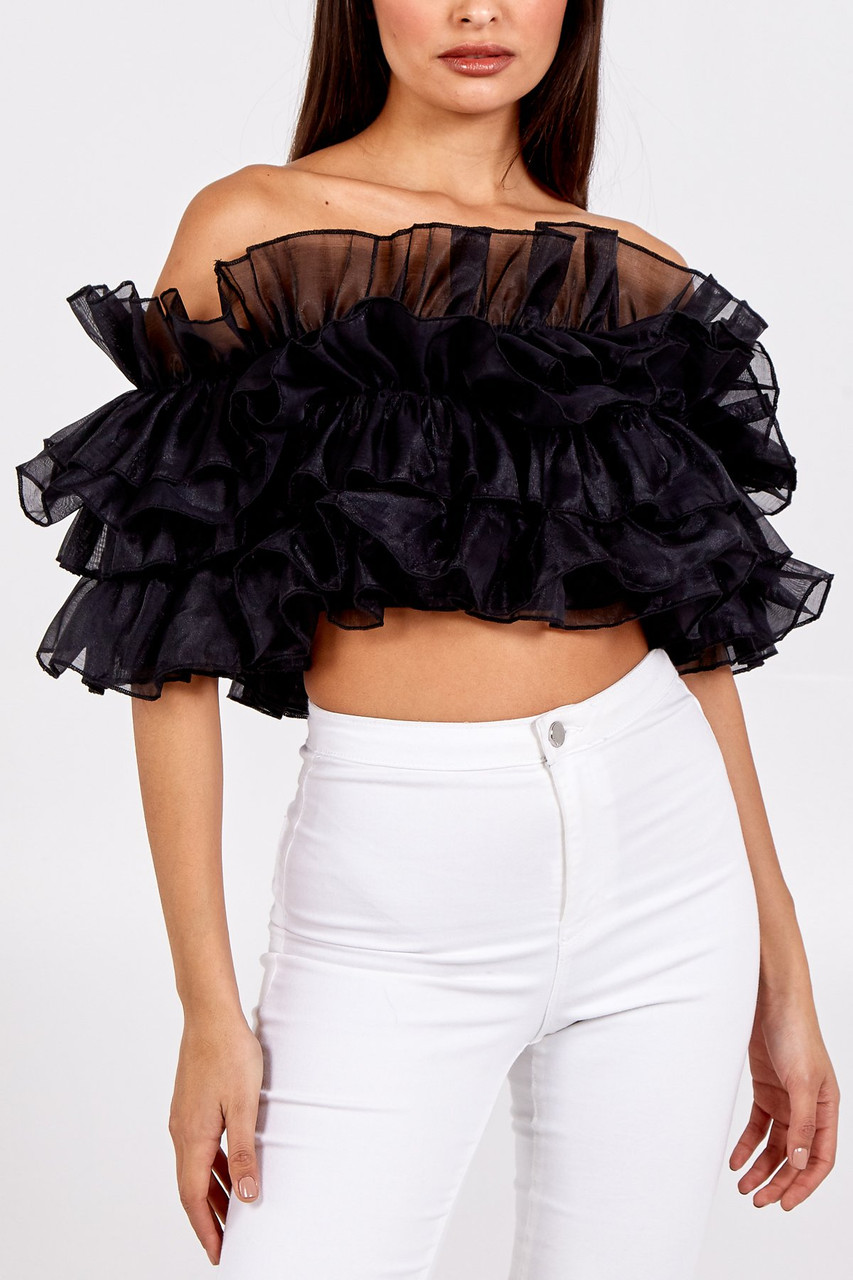 shoulder ruffle