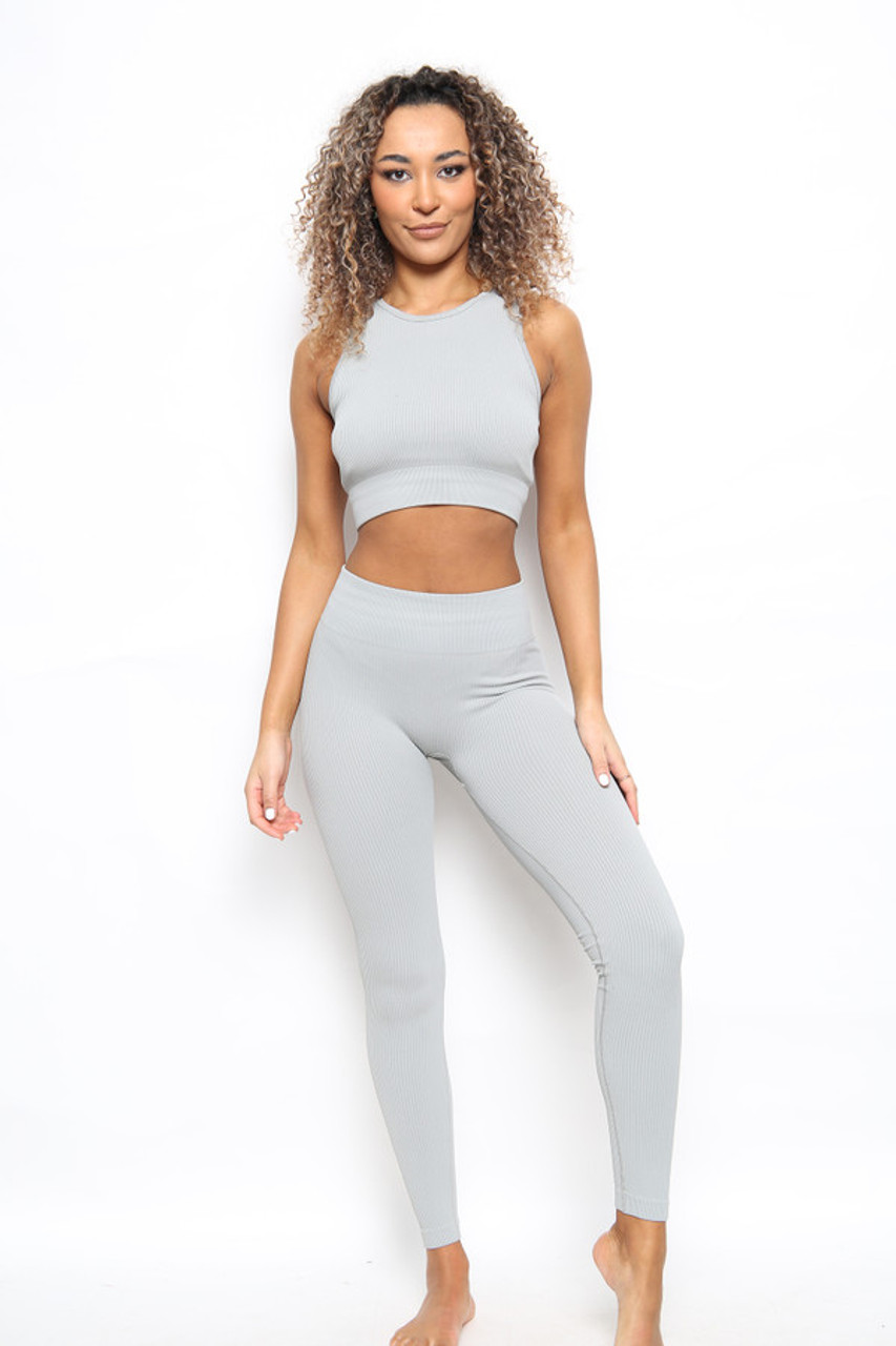 Sleeveless Crop Top and Legging Co-ord Set