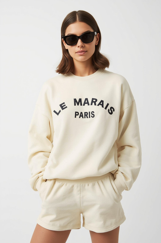 Le Marais Paris Sweater Shorts Set
