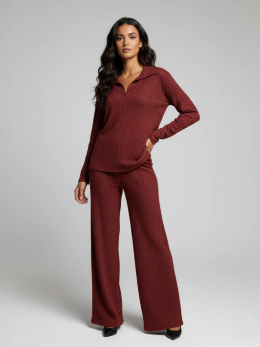 Wine Lurex Co Ord Wine Lurex Co Ord