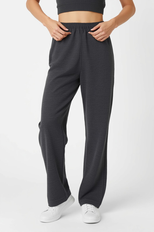 Charcoal Straight Leg Sweatpants