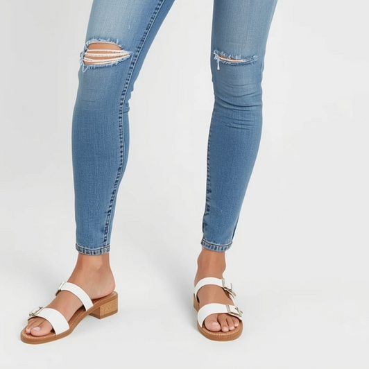 Blue Ripped Skinny Jeans