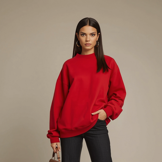 Oversized Sweatshirt in Red