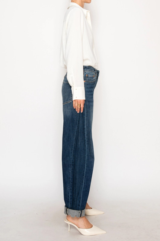 Relaxed Barrel Jeans in Dark Wash