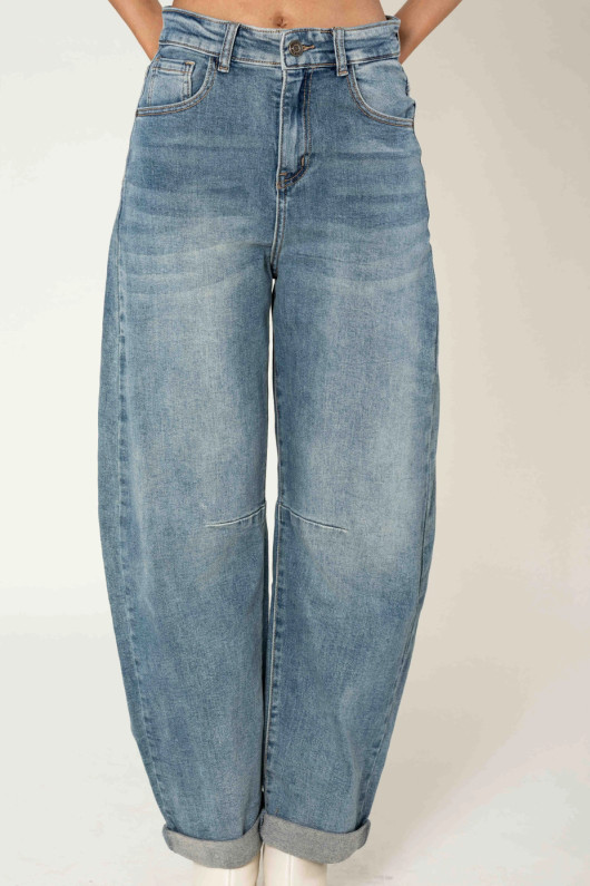 Vintage Blue Baggy Barrel Jeans