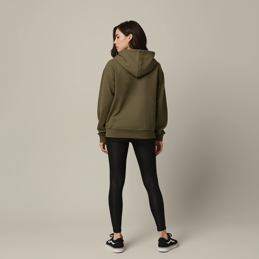 Leggings & Hoodie Set - Olive Green