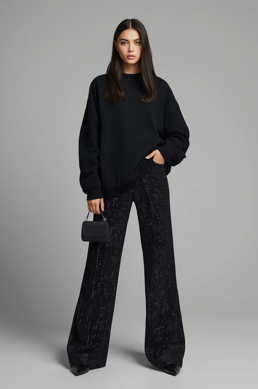 Oversized Sweatshirt in Black