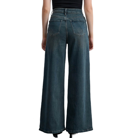 Wide Leg Jeans in Vintage Blue