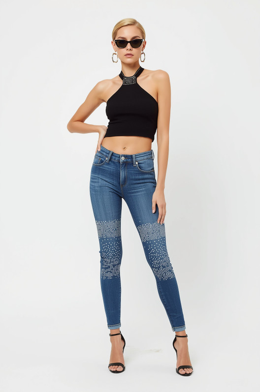 Diamante Rhinestone Skinny Jeans