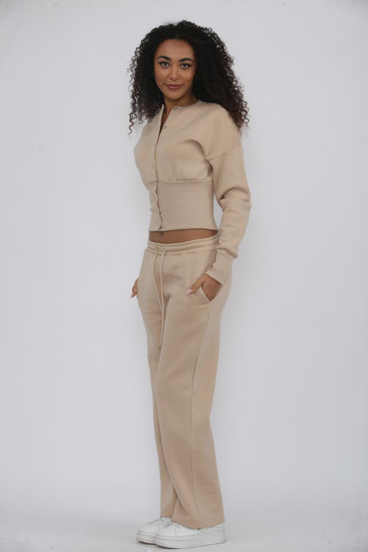 Button Up Sweatshirt Tracksuit Co Ord