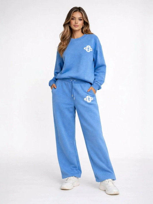 Blue Sweatshirt and Jogger Fleece Co-Ord