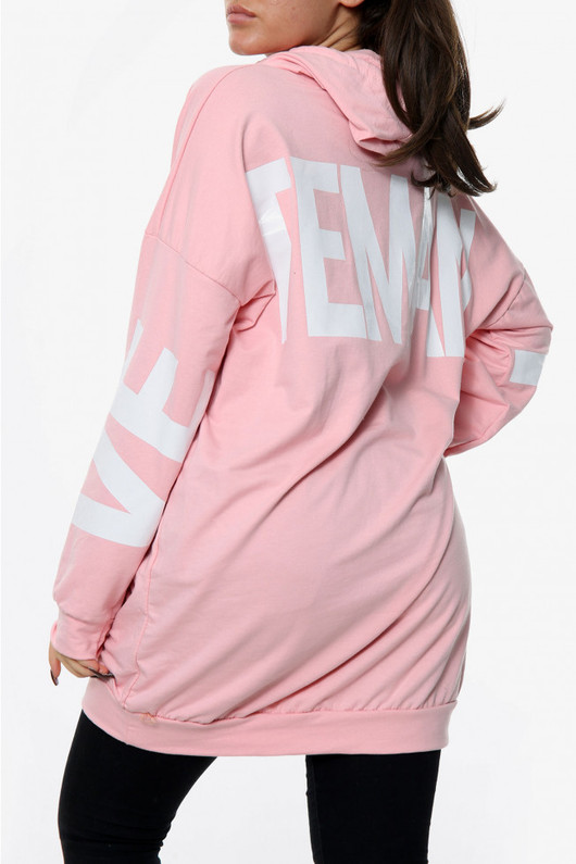 Vetemants Slogan Print Oversized Hoodie