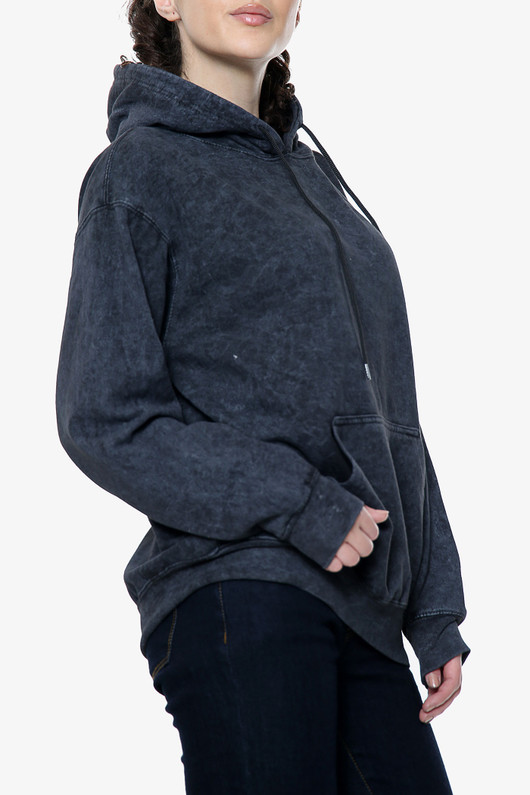 Cotton Acid Wash Oversized Hoodie