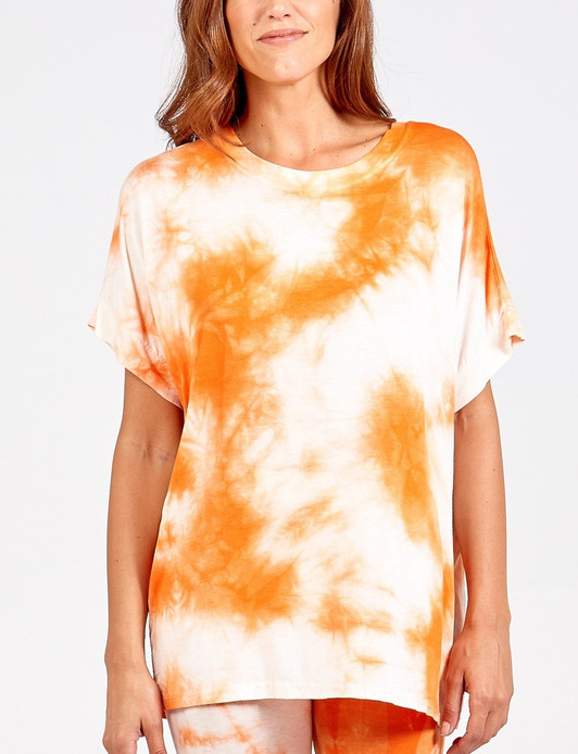 Women's Orange Tie Dye T-Shirt