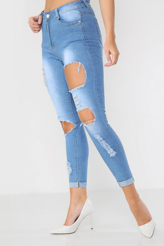 Distressed Skinny Denim
