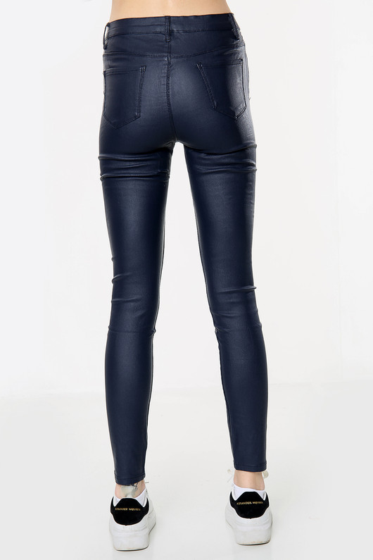 Navy Stretch Mid Rise Jeans