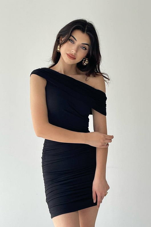 Bardot Ruched Dress