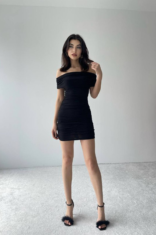 Bardot Ruched Dress