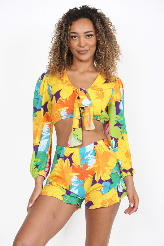 Floral Shorts and Top Co Ord