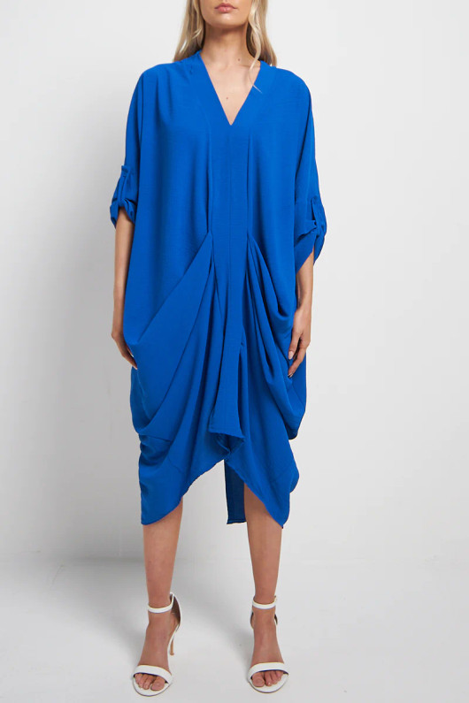 Royal Blue Loose Drape Dress