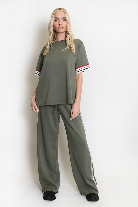 Khaki T-Shirt and Trouser Set