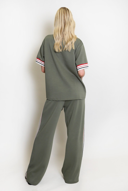 Khaki T-Shirt and Trouser Set